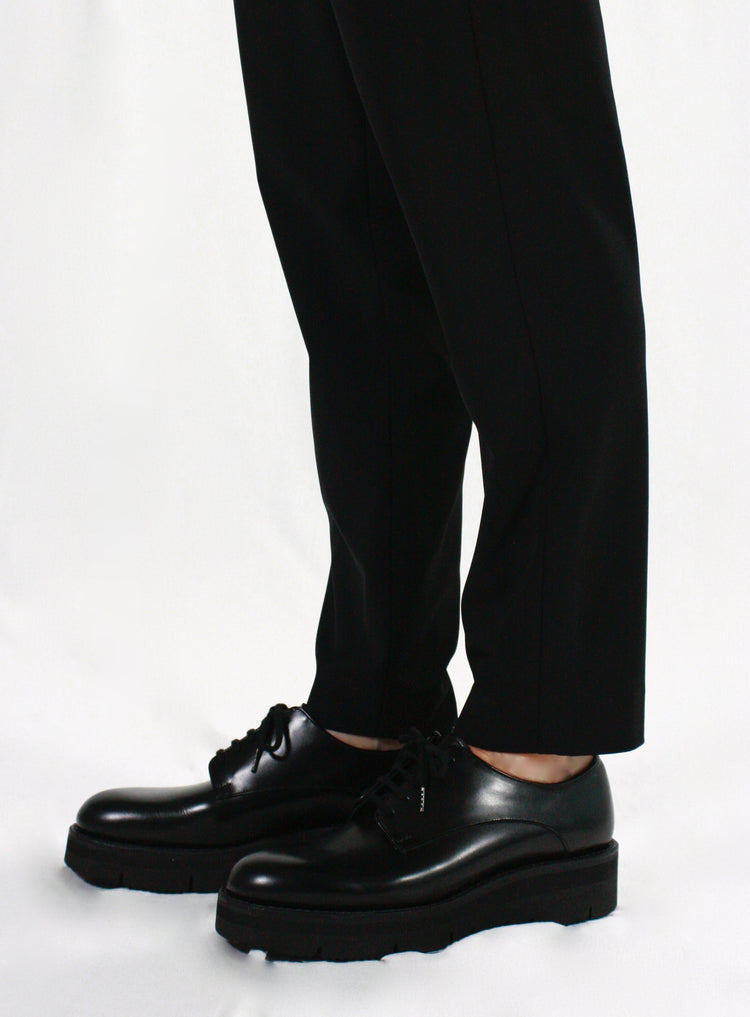 HYKE / STRETCH TAPPERED PANTS・BLACK・13306