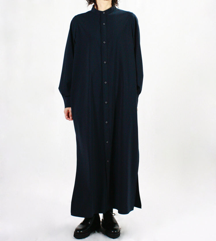 HYKE / MAXI SHIRT DRESS・NAVY・16220