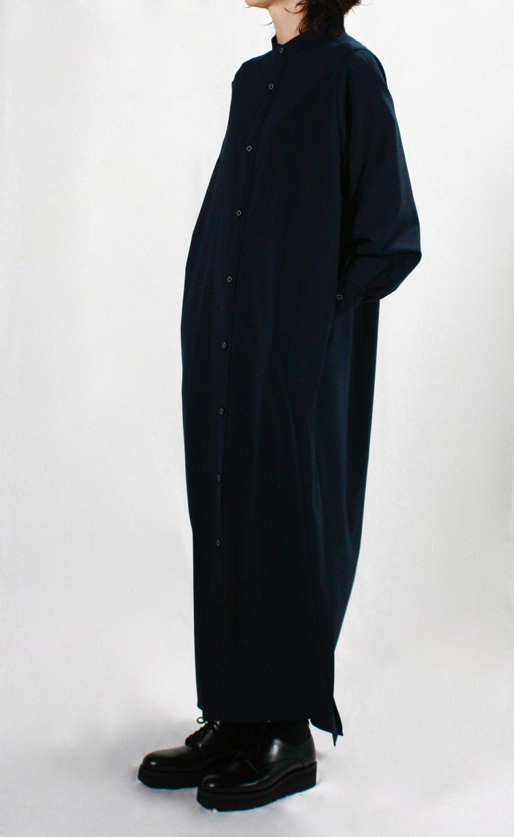 HYKE / MAXI SHIRT DRESS・NAVY・16220