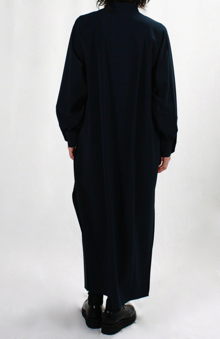 HYKE / MAXI SHIRT DRESS・NAVY・16220