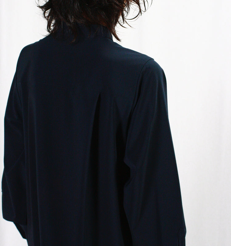 HYKE / MAXI SHIRT DRESS・NAVY・16220