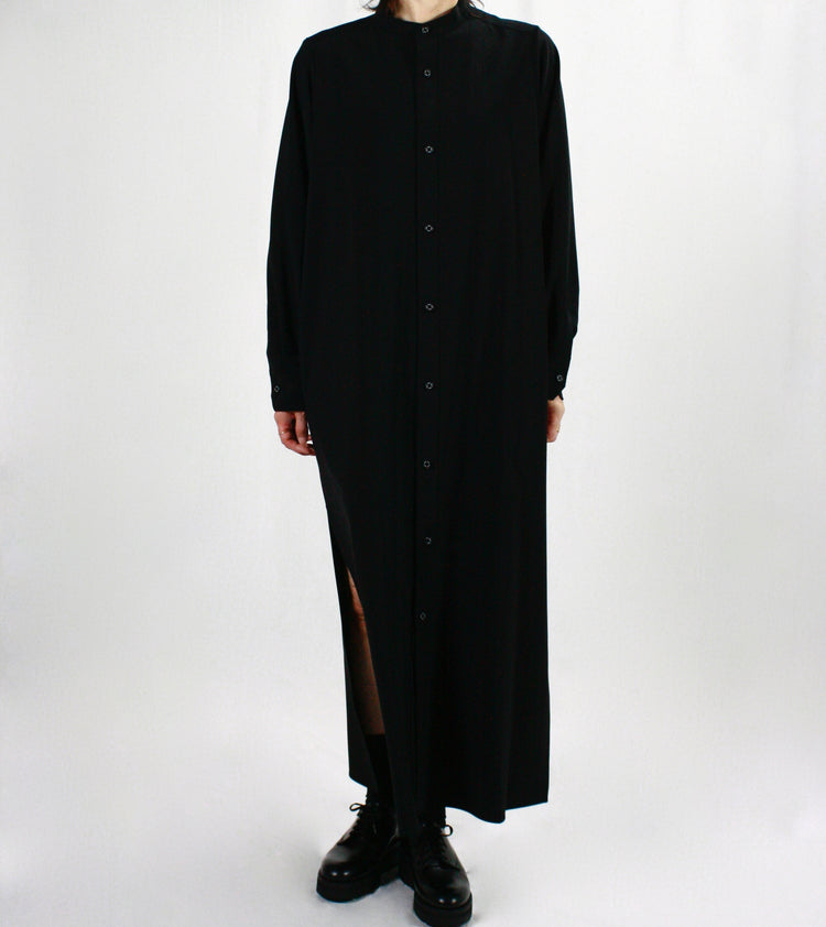 HYKE / MAXI SHIRT DRESS・BLACK・16220