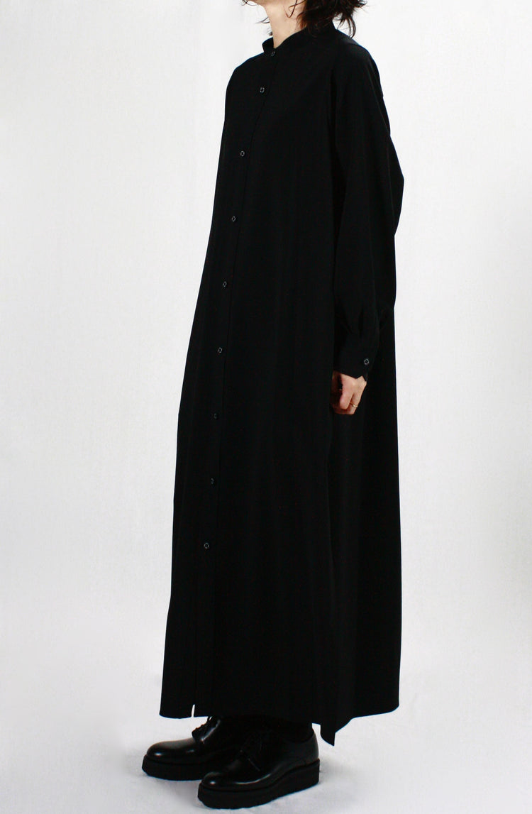 HYKE / MAXI SHIRT DRESS・BLACK・16220