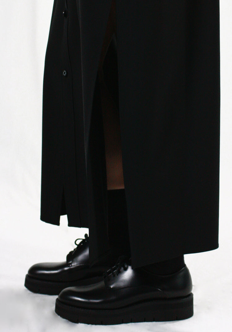 HYKE / MAXI SHIRT DRESS・BLACK・16220