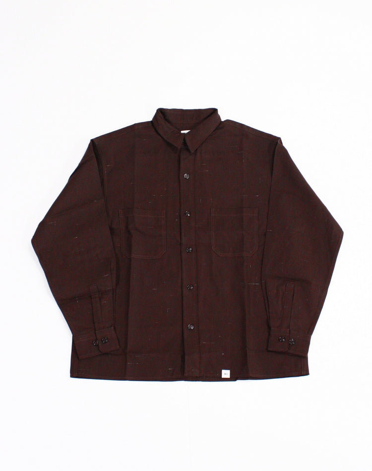 BEDWIN & THE HEARTBREAKERS / L/S WORK SHIRT "BOB" / BROWN / 24AB1740