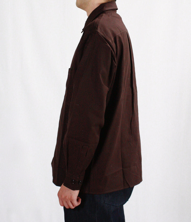 BEDWIN & THE HEARTBREAKERS / L/S WORK SHIRT "BOB" / BROWN / 24AB1740