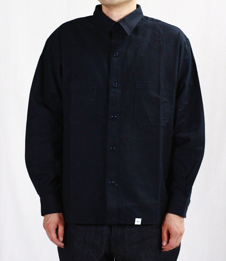 BEDWIN & THE HEARTBREAKERS / L/S WORK SHIRT "BOB" / NAVY / 24AB1740