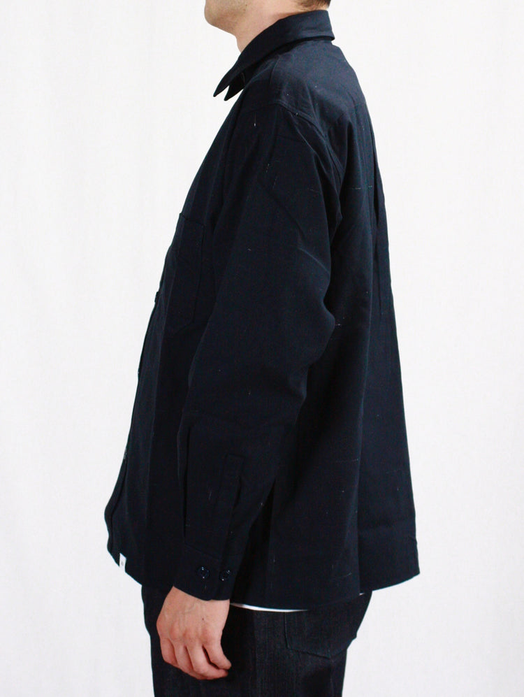 BEDWIN & THE HEARTBREAKERS / L/S WORK SHIRT "BOB" / NAVY / 24AB1740