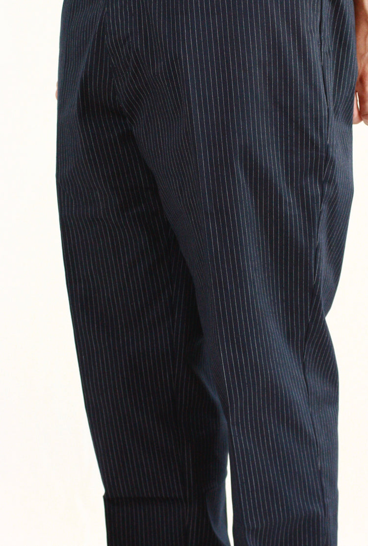 BEDWIN & THE HEARTBREAKERS / 10L STRIPE WORK PANTS "THUNDERS" / NAVY / 24AB4725