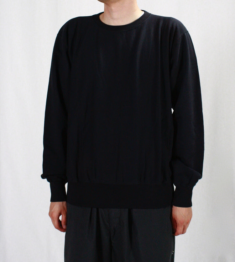 AURALEE / ELASTIC HIGH GAUGE SWEAT P/O / INK BLACK / A24AP02NU