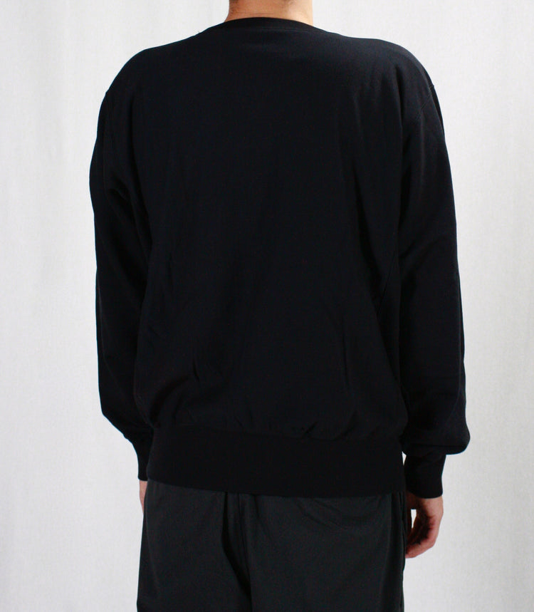 AURALEE / ELASTIC HIGH GAUGE SWEAT P/O / INK BLACK / A24AP02NU