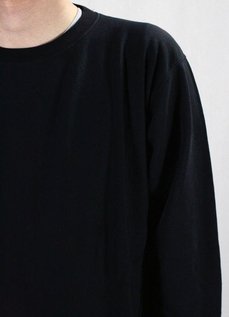 AURALEE / ELASTIC HIGH GAUGE SWEAT P/O / INK BLACK / A24AP02NU