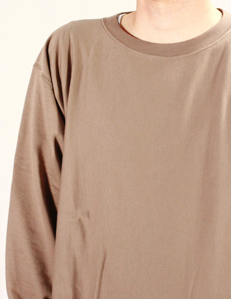 AURALEE / ELASTIC HIGH GAUGE SWEAT P/O / GRAY BEIGE / A24AP02NU