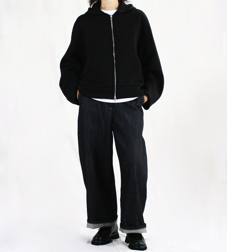 ENFÖLD / SOLID HOODIE / BLACK / 300HA180-1140