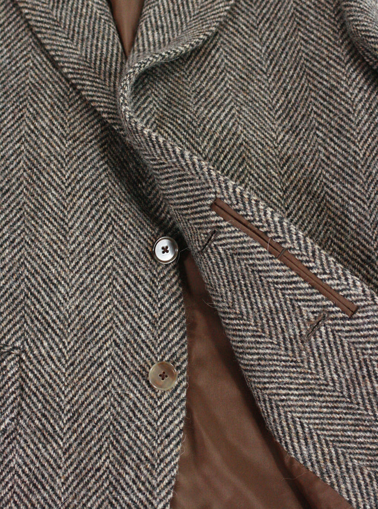 AURALEE / LAMA SHETLAND WOOL TWEED OVER JACKET / KHAKI TWEED / A24AJ06IS