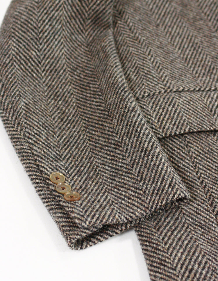 AURALEE / LAMA SHETLAND WOOL TWEED OVER JACKET / KHAKI TWEED / A24AJ06IS