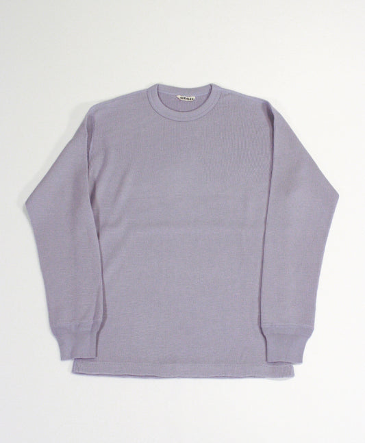 AURALEE / WOOL COTTON THERMAL P/O / LIGHT PURPLE