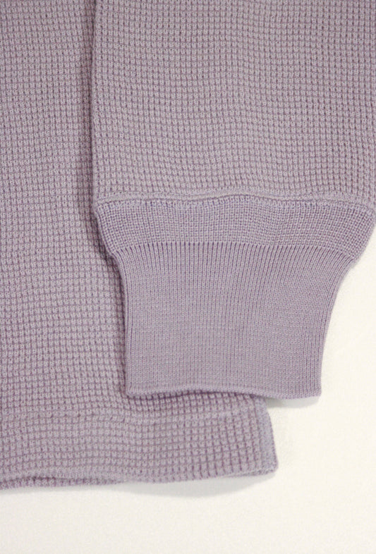 AURALEE / WOOL COTTON THERMAL P/O / LIGHT PURPLE