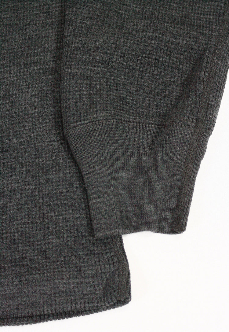 AURALEE / WOOL COTTON THERMAL P/O / TOP CHARCOAL