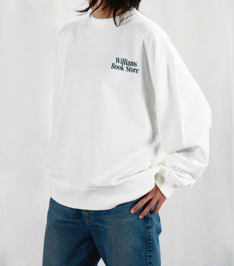 THE SHINZONE / BOOK STORE SWEATSHIRT / WHITE / 24AMSCU08