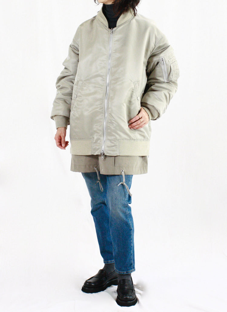 08sircus / MA-1 reversible jacket / khaki beige / S24AW-OT01