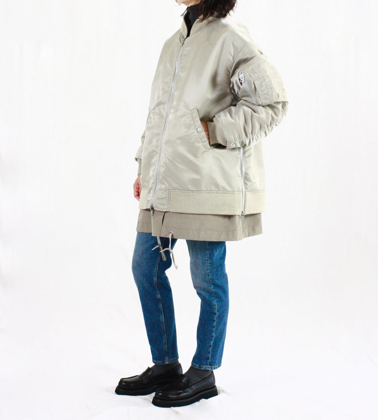 08sircus / MA-1 reversible jacket / khaki beige / S24AW-OT01