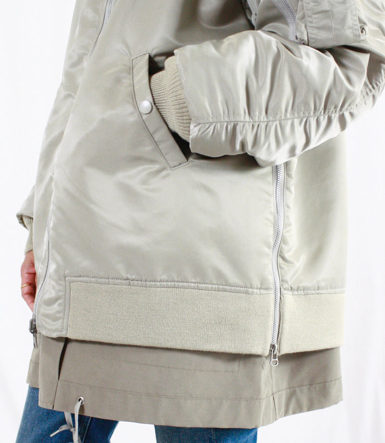 08sircus / MA-1 reversible jacket / khaki beige / S24AW-OT01