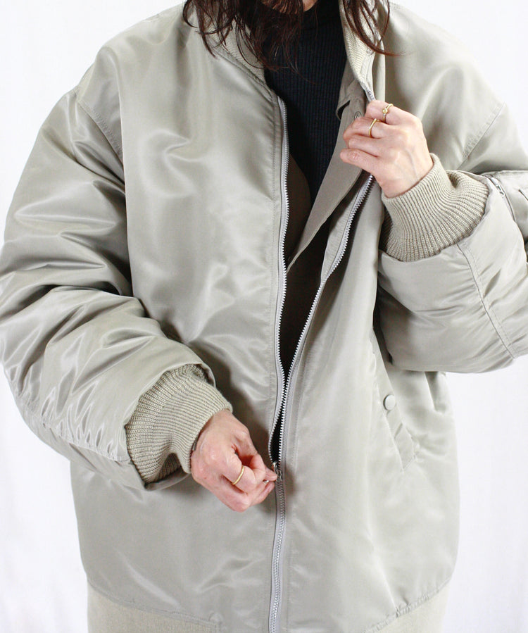 08sircus / MA-1 reversible jacket / khaki beige / S24AW-OT01