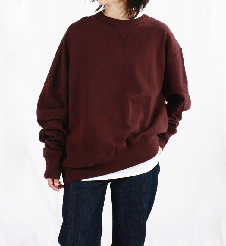 INSCRIRE / Asymmerty Sweat Shirt / BORDEAUX BROWN /  124AW-BC88