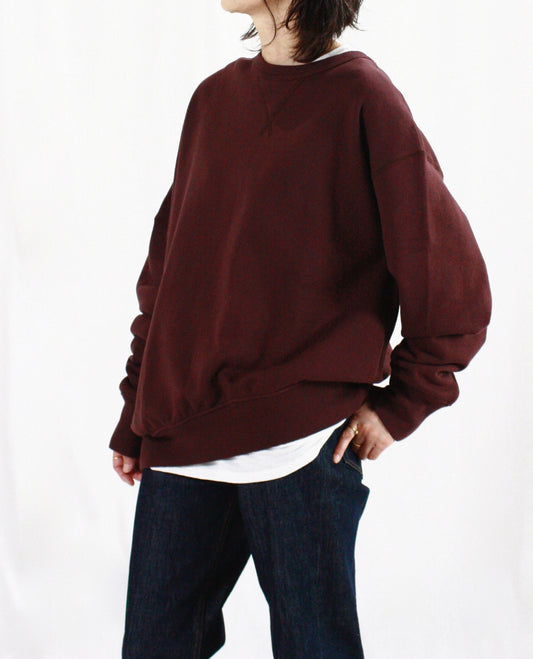 INSCRIRE / Asymmerty Sweat Shirt / BORDEAUX BROWN /  124AW-BC88