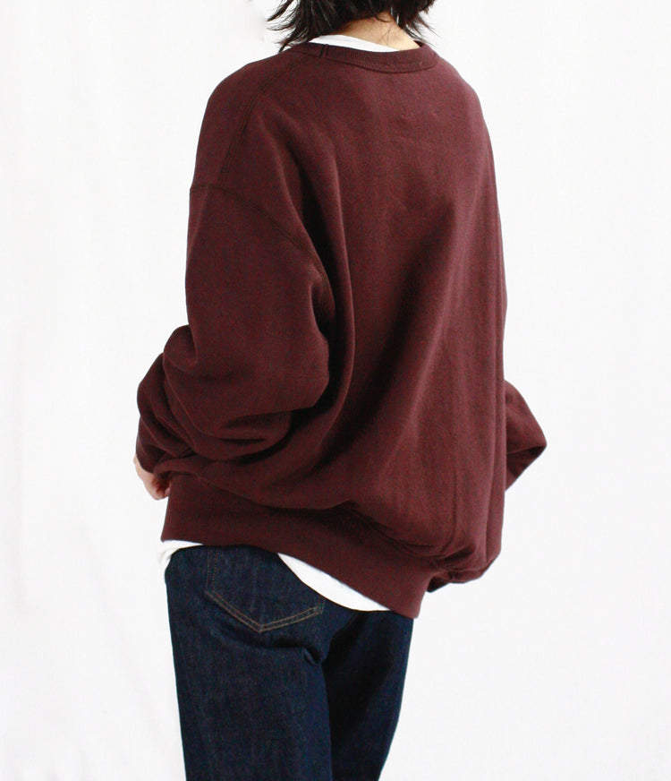 INSCRIRE / Asymmerty Sweat Shirt / BORDEAUX BROWN /  124AW-BC88