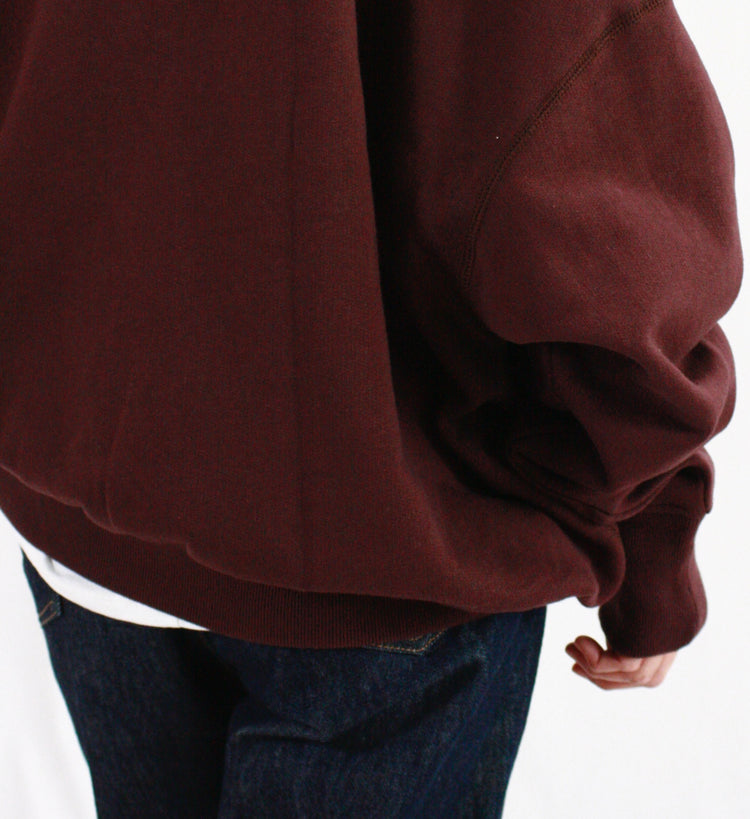 INSCRIRE / Asymmerty Sweat Shirt / BORDEAUX BROWN /  124AW-BC88