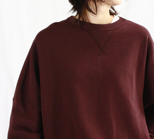 INSCRIRE / Asymmerty Sweat Shirt / BORDEAUX BROWN /  124AW-BC88