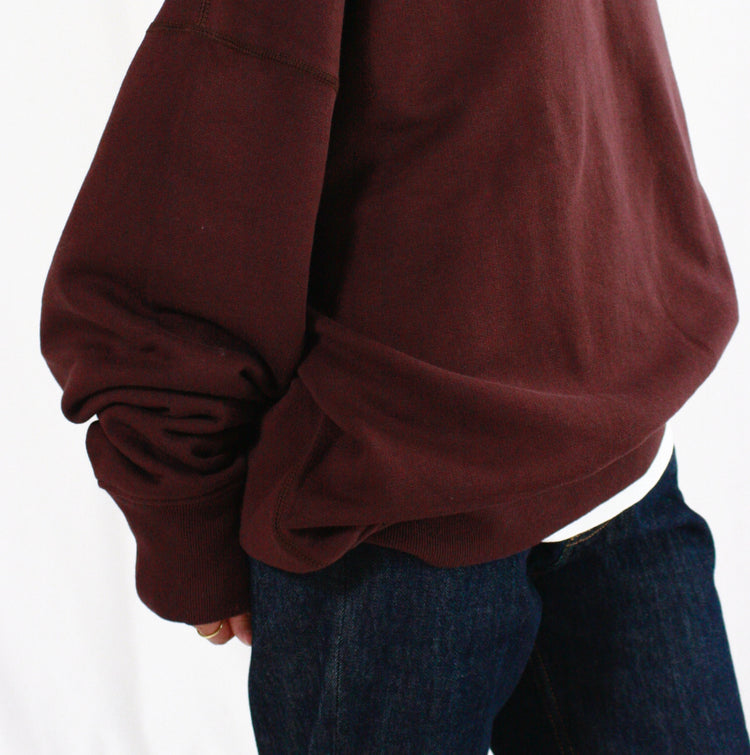 INSCRIRE / Asymmerty Sweat Shirt / BORDEAUX BROWN /  124AW-BC88