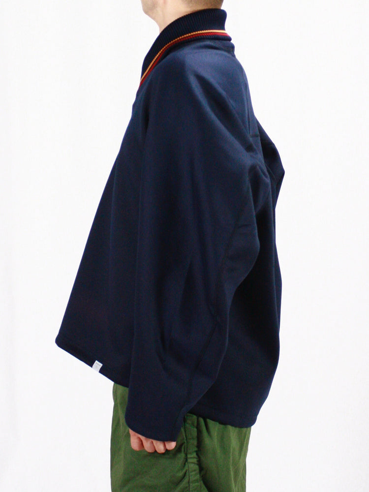 kolor/BEACON / 襟切り替えダンボールニット / NAVY / 24WBM-T06234