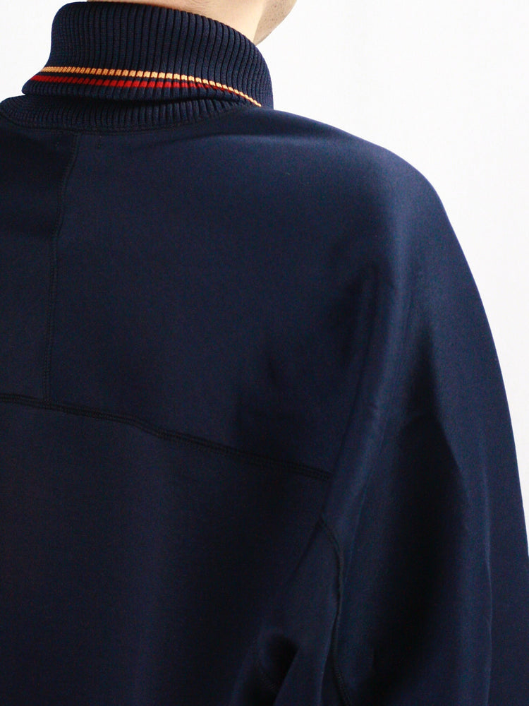 kolor/BEACON / 襟切り替えダンボールニット / NAVY / 24WBM-T06234