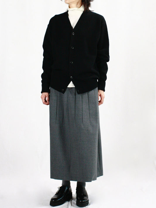 HYKE / LAMBSWOOL CARDIGAN / BLACK / 11370