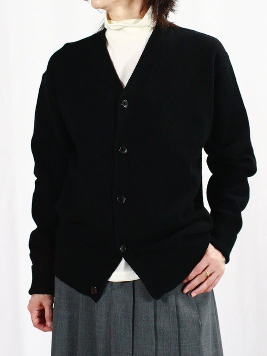 HYKE / LAMBSWOOL CARDIGAN / BLACK / 11370