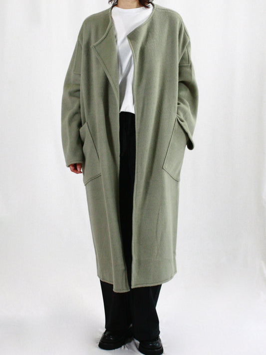 COGTHEBIGSMOKE / KENSINGTON COLLARLESS COAT / YOMOGI / 11802-193-1115-1