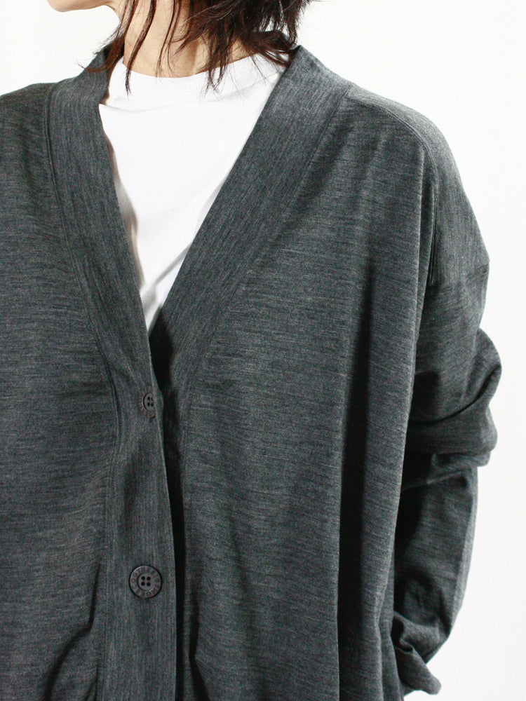 COGTHEBIGSMOKE / JORDAN CARDIGAN / CHARCOAL / 11201-110-1010-1