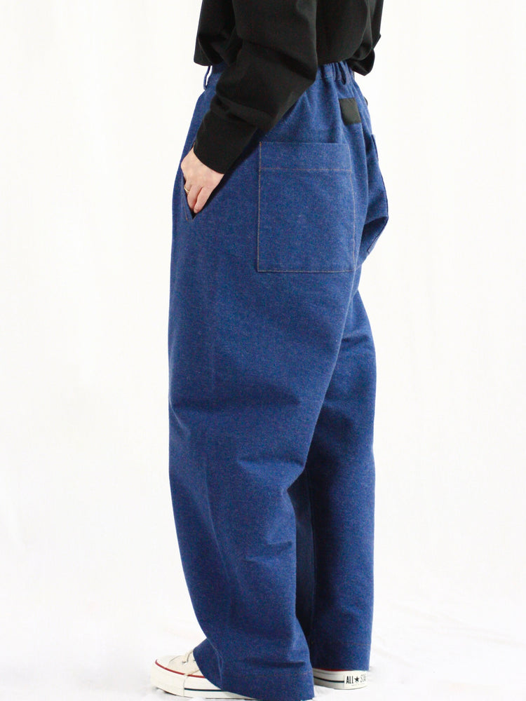 COGTHEBIGSMOKE / KASSIDY DOUBLE TUCK TROUSERS  / INDIGO / 11602-167-1113-1