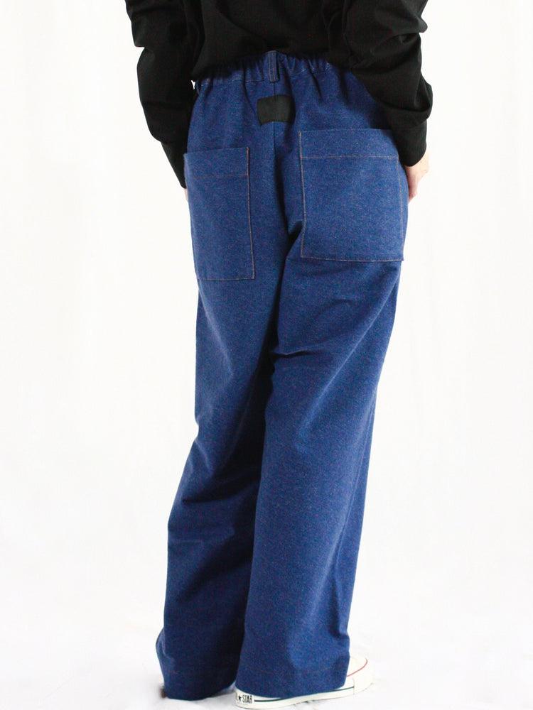 COGTHEBIGSMOKE / KASSIDY DOUBLE TUCK TROUSERS  / INDIGO / 11602-167-1113-1