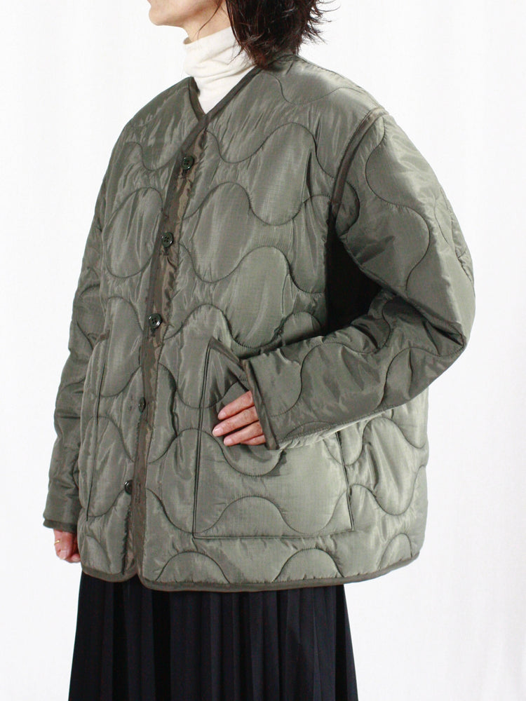 HYKE / QUILTED LINER JACKET / OLIVE DRAB / 17486