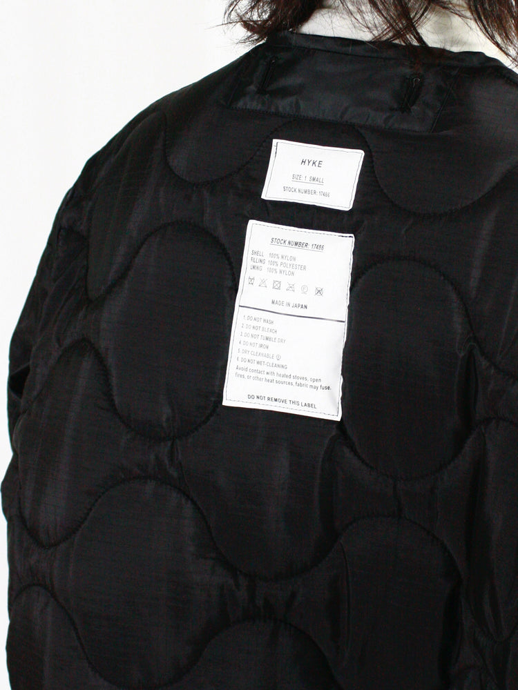 HYKE / QUILTED LINER JACKET / BLACK / 17486