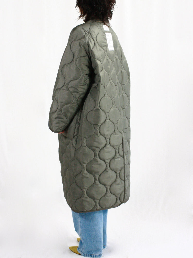 HYKE / QUILTED LINER COAT / OLIVE DRAB / 17485