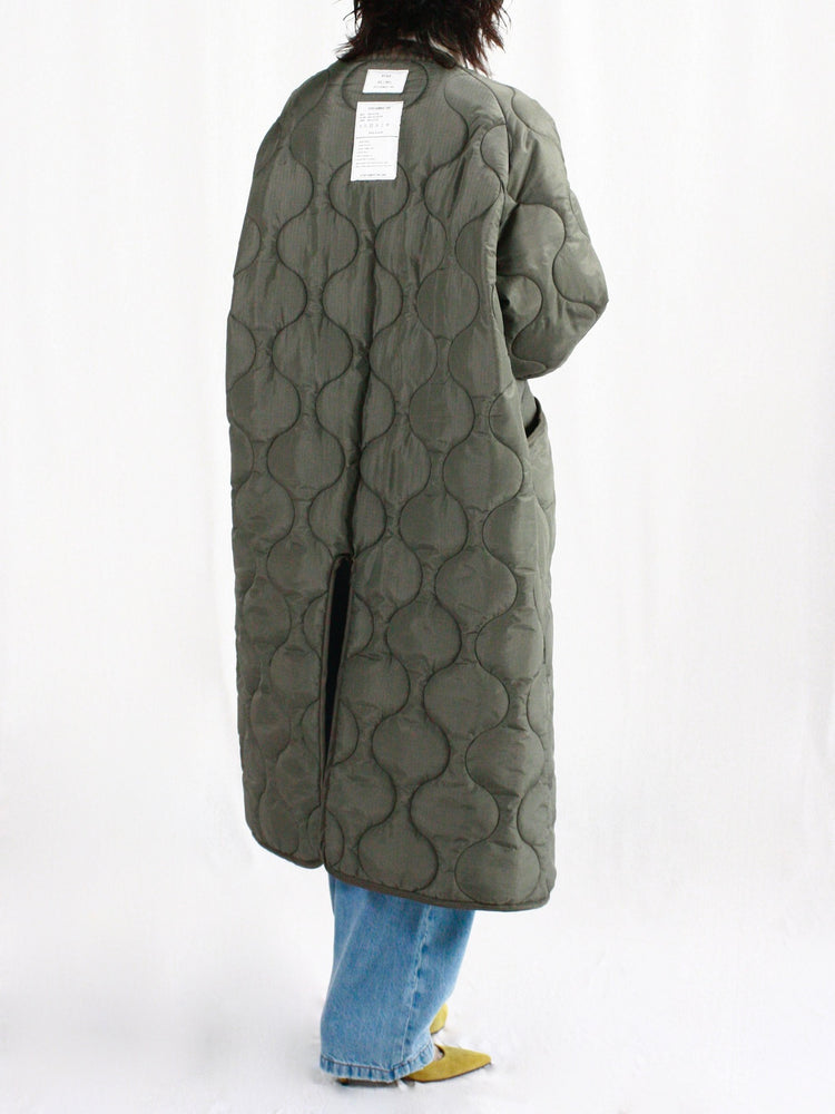 HYKE / QUILTED LINER COAT / OLIVE DRAB / 17485