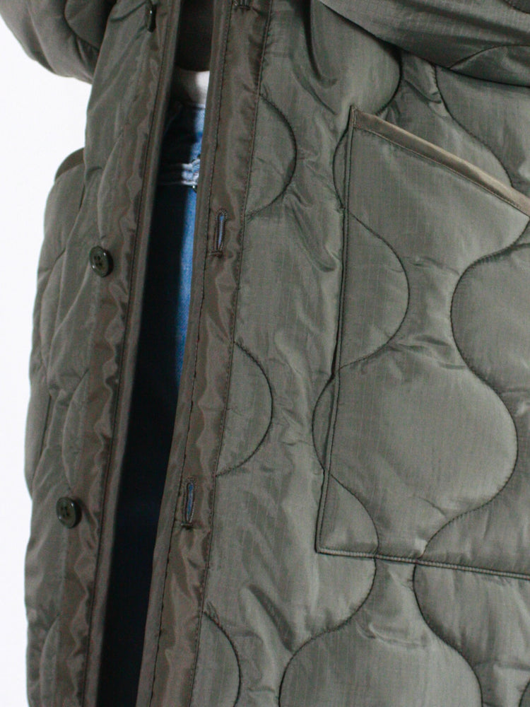 HYKE / QUILTED LINER COAT / OLIVE DRAB / 17485