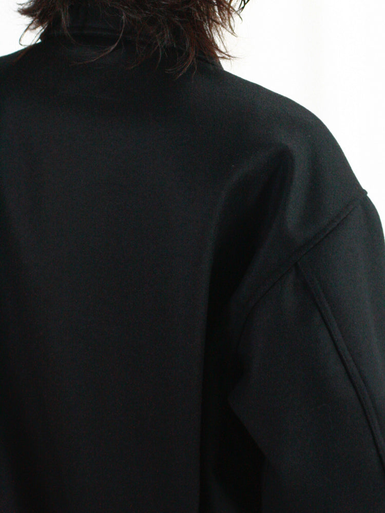 HYKE / WOOL SHIRT JACKET / BLACK / 17457