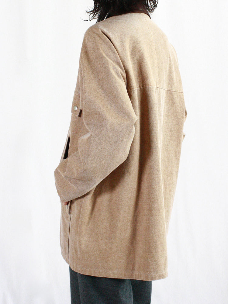 AURALEE / WASHED ORGANIC CANVAS HUNTING BLOUSON /  LIGHT BROWN/a24ab05hg