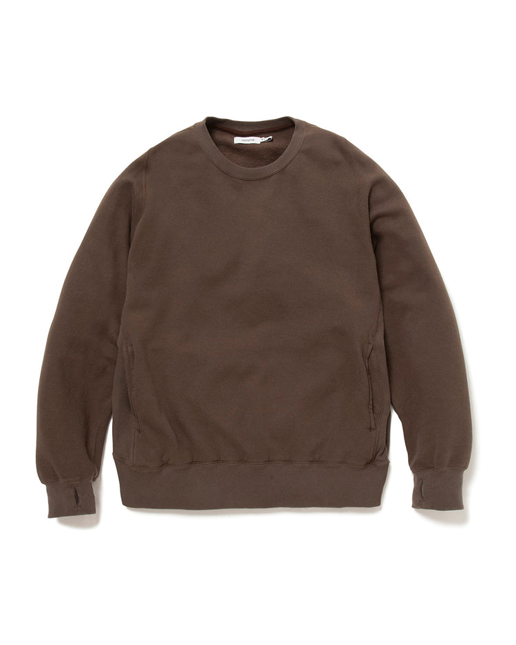 nonnative / DWELLER CREW PULLOVER COTTON SWEAT / BROWN / NN-C4501